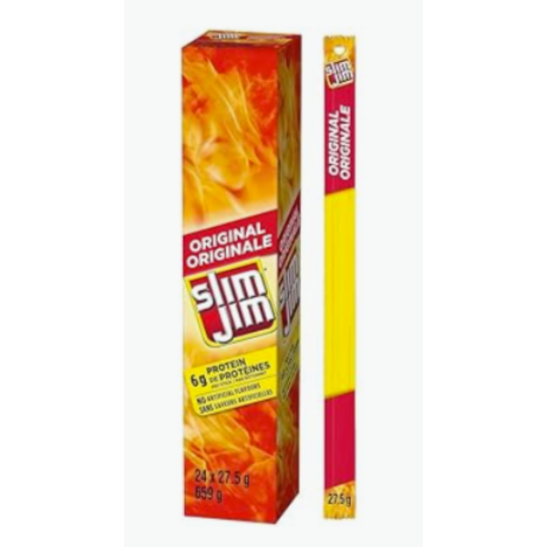 24 X 27.5G SLIM JIM ORIGINAL SAUSAGE SNACK