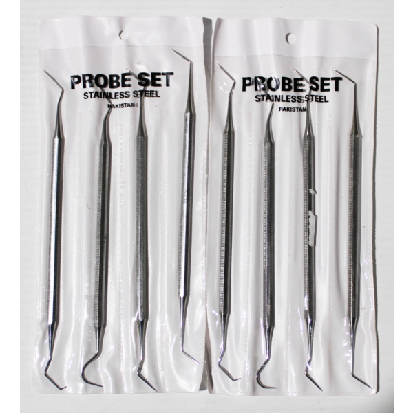  2 X 4PC PRECISION PROBE SET - STAINLESS-STEEL