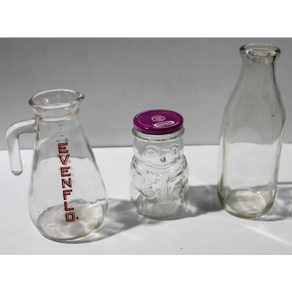 VINTAGE MILK & DECORATIVE JARS & BOTTLES
