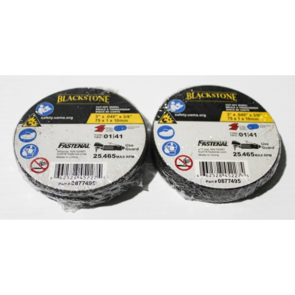 20 NEW 3" BLACKSTONE CUT-OFF WHEEL