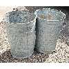 Image 1 : TWO ALUMINIUM GARBAGE CANS