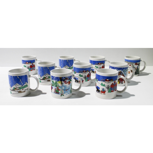 10 NEW HOLIDAY CHRISTMAS MUGS