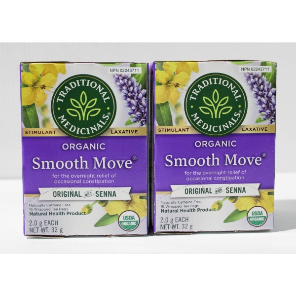 2PKS TM ORGANIC SMOOTH MOVE TEA BAGS 32G PER BX