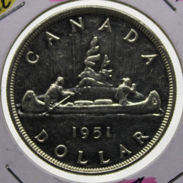 1951 SILVER CANADA VOYAGEUR DOLLAR