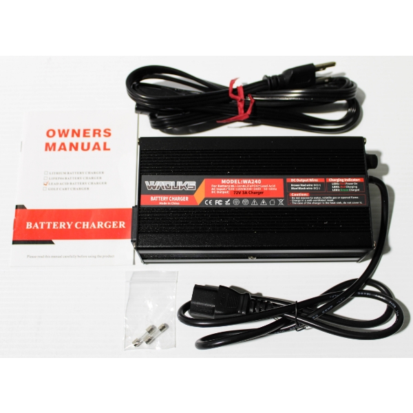 NEW 1921-72V 3A LEAD ACID BATTERY CHARGER