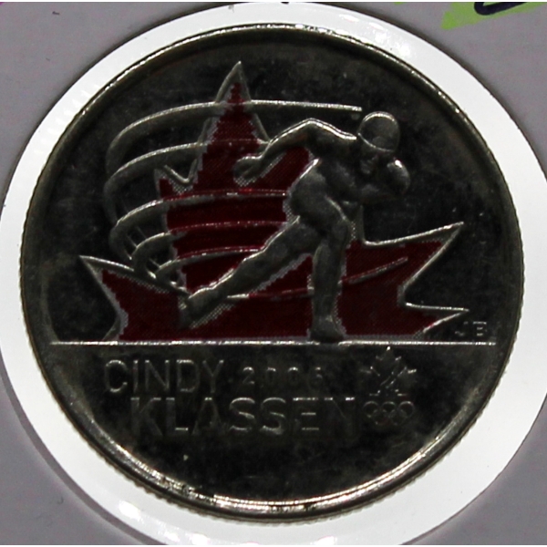 2006 CINDY KLASSEN MAPLE LEAF 25 CENT COIN