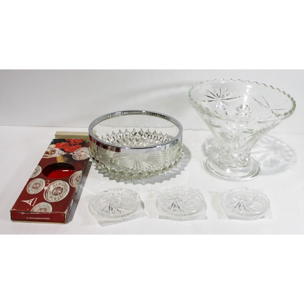 CRYSTAL BOWLS & COASTERS