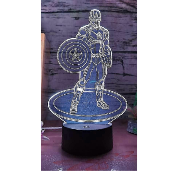 CAPTAIN AMERICA CREATIVE 3D VISUALIZATION LAMP 