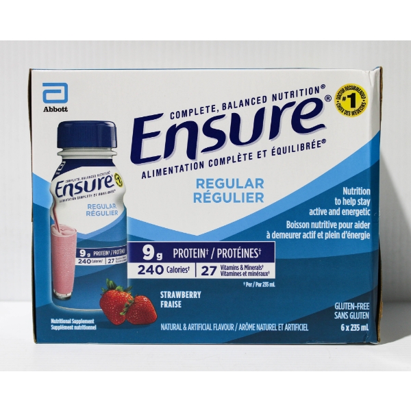 6 X 235ML ENSURE REGULAR NUTRITIONAL SUPPLEMENT SHAKE