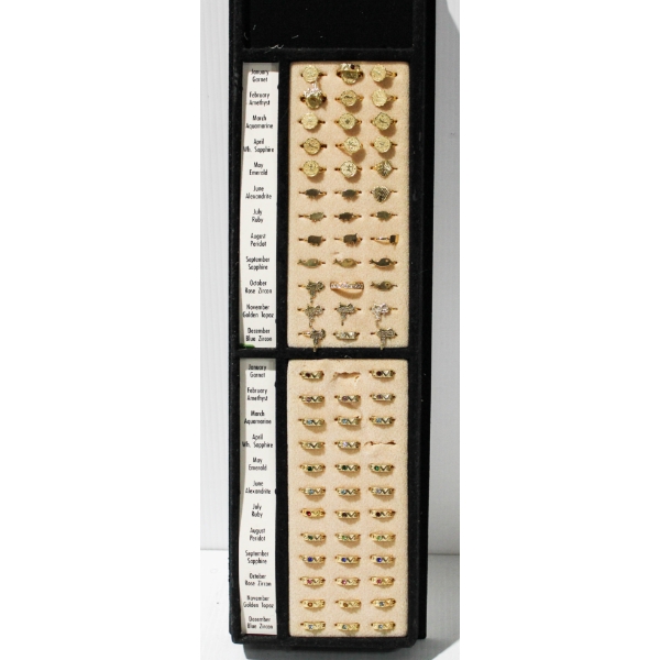 NEW RINGS W/ DISPLAY VINT. COSTUME JEWELRY - WHALES ETC.