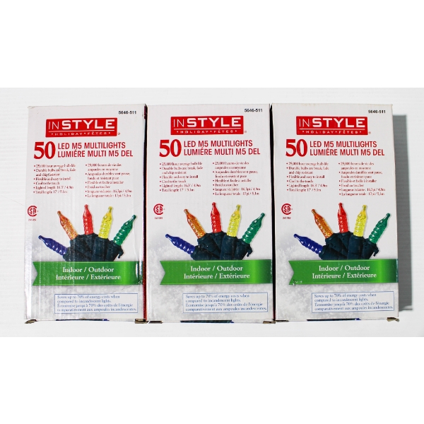 3 X 50 LED M5 INSTYLE MULTICOLOR HOLIDAY MINI STRING LIGHTS