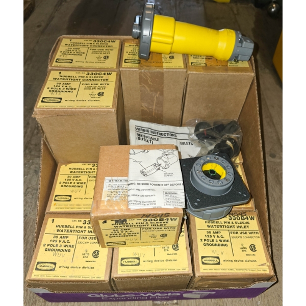 HUBBELL PIN & SLEEVE WATERTIGHT INLETS & CONNECTORS