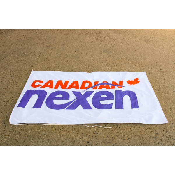CANADIAN NEXEN FLAG - APPROX. 32" X 68"L