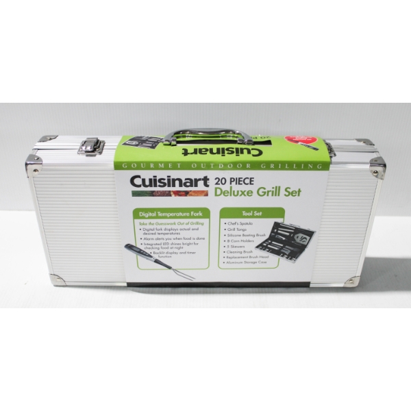 NEW CUISINART 20PC DELUXE GRILL SET
