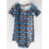 Image 1 : NU TRENDZ 18M BABY ONESIE BLUE - SOUTHWESTERN DESIGN