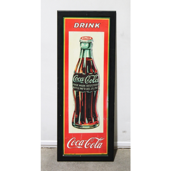 VINTAGE 14" X 37 1/2" COCA-COLA WALL ART