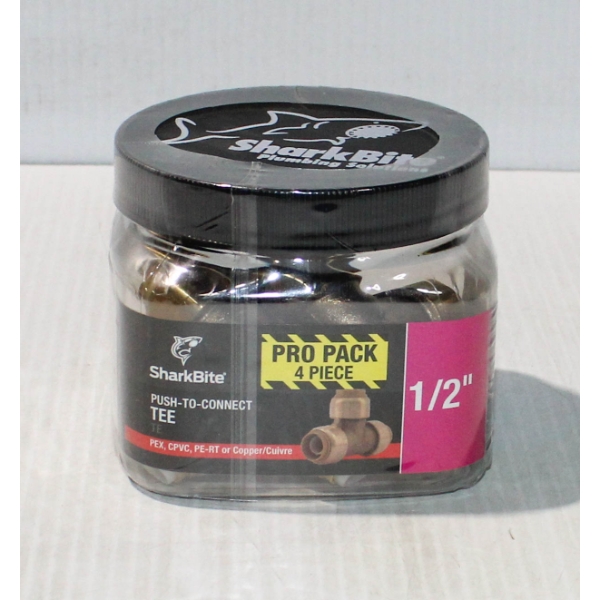 4PCS NEW SHARKBITE PRO PUSH-TO-CONNECT TEE - 1/2" 