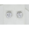 Image 1 : .925 SILVER CUBIC ZIRCONIA EARRINGS 7MM PER 