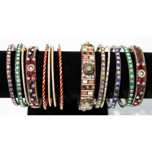 14 BANGLE BRACELETS - COSTUME JEWELRY