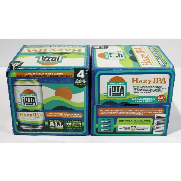 2 PKS OF 4 X 355ML HAZY IPA NON-ALCOHOLIC CRAFT BEER