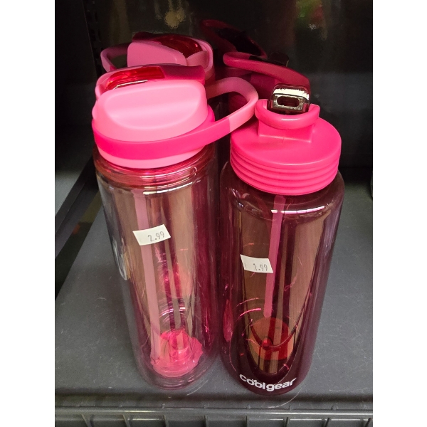 5 PINK WATER BOTTLES