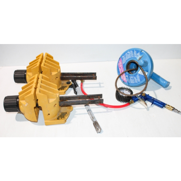 ASSORTED TOOLS QUIK-VISE & DRAIN SNAKE ETC