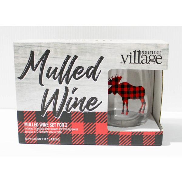 2 NEW VILLAGE GOURMET STEMLESS WINE GLASS SET
