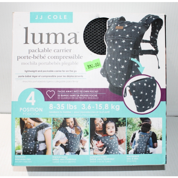NEW LUMA 4 POSITION PACKABLE BABY CARRIER