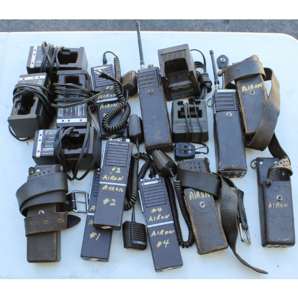 6 INTRINSICALLY SAFE 2-WAY RADIOS W/ HOLSTERS & CHARGERS