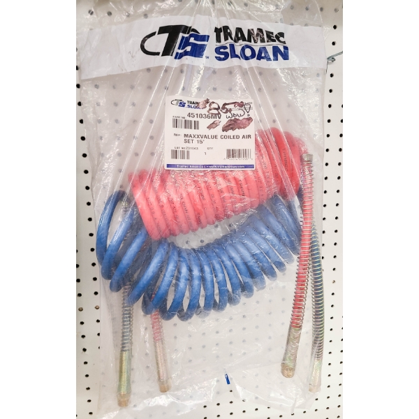 NEW MAXXVALVE COILED AIR LINE SET 15FT LONG