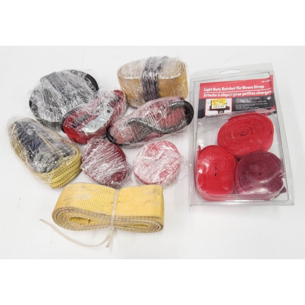 ASST USED TIE DOWNS & STRAPS