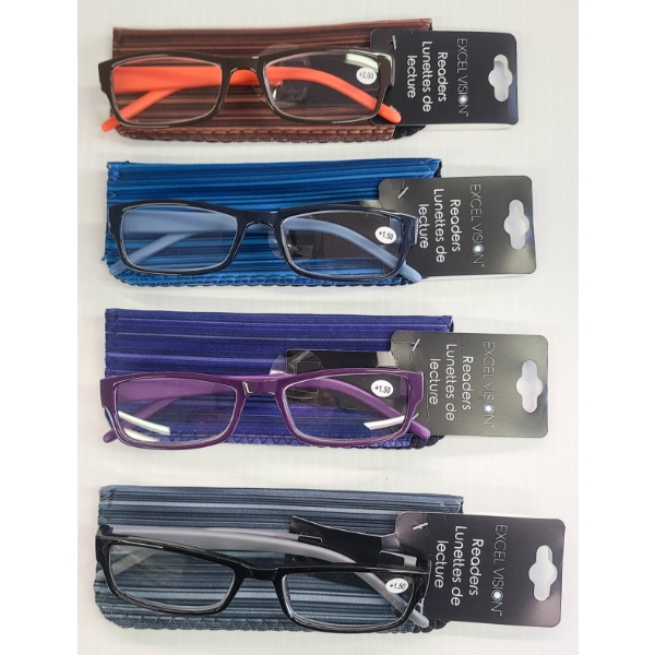 4 MAGNIFING READING GLASSES 1.50 & 2.00