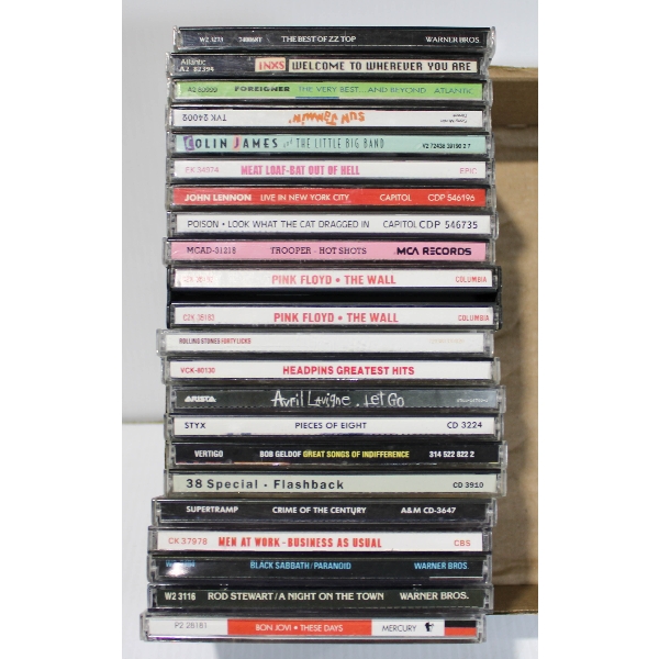 20 ASST. CD'S PINK FLOYD APRIL WINE ETC