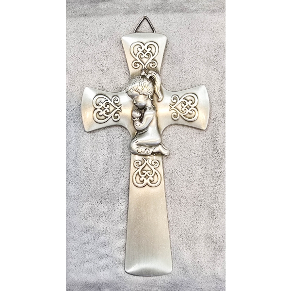 NEW HANGING CROSS - GIRL - SIZE 5.5" H