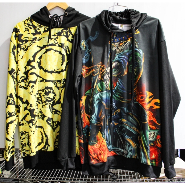2 MEN'S LONG SLEEVE HOODIES - SIZE L