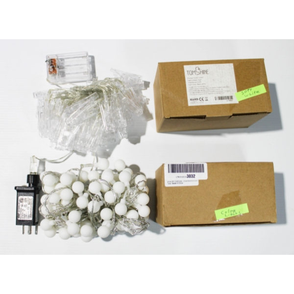 LED STRING LIGHTS - WARM WHITE (BATTERY) - COLOR (ELECTRIC)