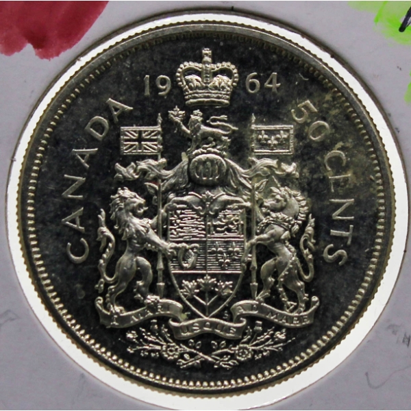 1964 CH/BU CANADA SILVER 25 CENT COIN