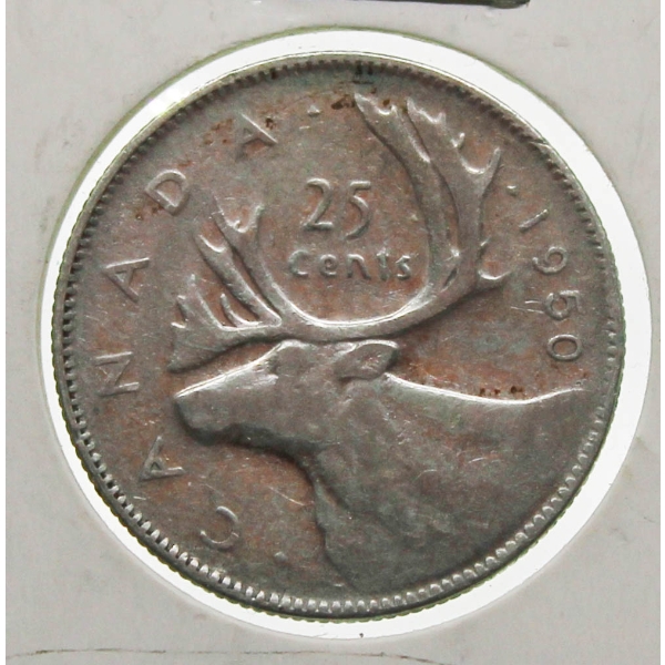 1950 CANADA SILVER 25 CENT