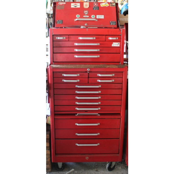 BEACH TOOL CHEST - TOP & BOTTOM W/ CONTENTS