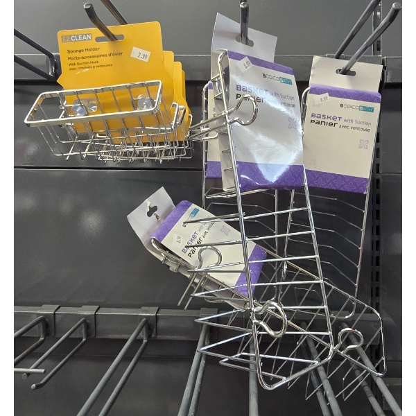 ASSORT. BATHROOM SUCTION HOLDER BASKETS