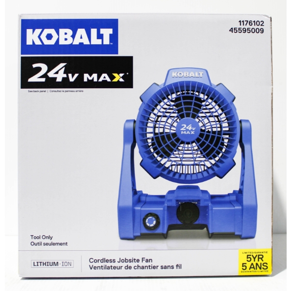 NEW 24V KOBALT CORDLESS JOBSITE FAN