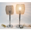 Image 1 : 2 CHROME BASE TABLE LAMPS 