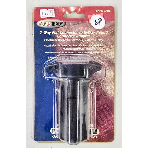 TOW-READY 7 WAY FLAT TO 6-WAY ROUND ADAPTER
