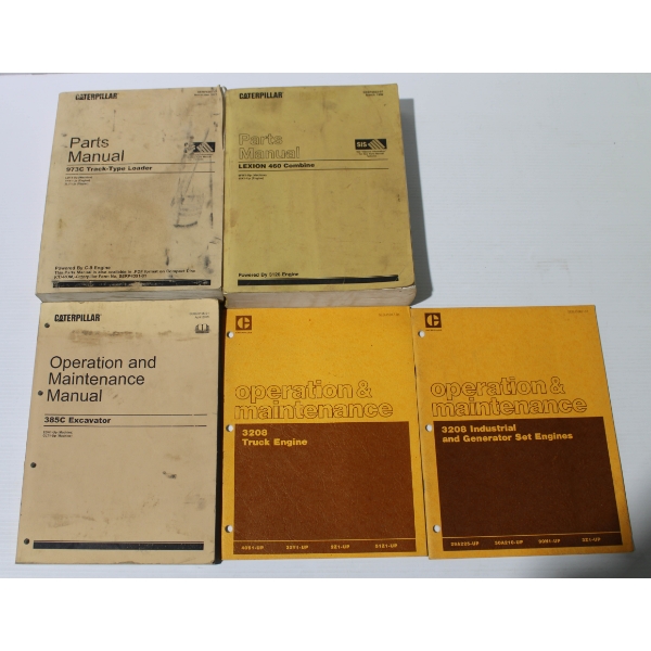5 CATERPILLAR PARTS OPERATION & MAINTENANCE MANUALS