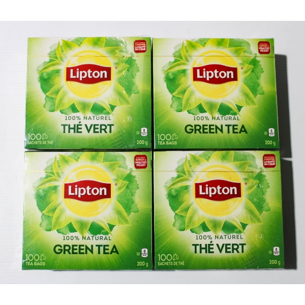 4 X 100 LIPTON GREEN TEA BAGS