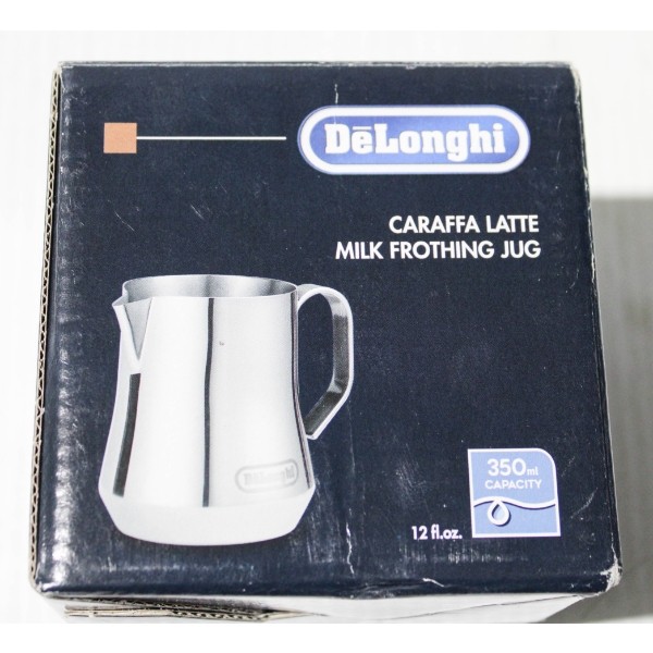 12 OZ DELONGHI CARAFFA LATTE MILK FROTHING JUG 