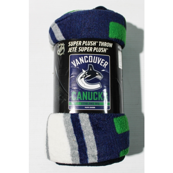 NEW VANCOUVER CANUCKS NHL PLUSH THROW