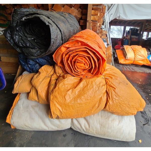 LARGE USED INSULATED TARPS