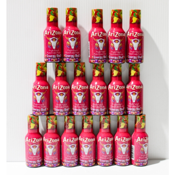 18 ARIZONA FRUIT PUNCH ENERGY DRINK SHOTS 59ML EACH