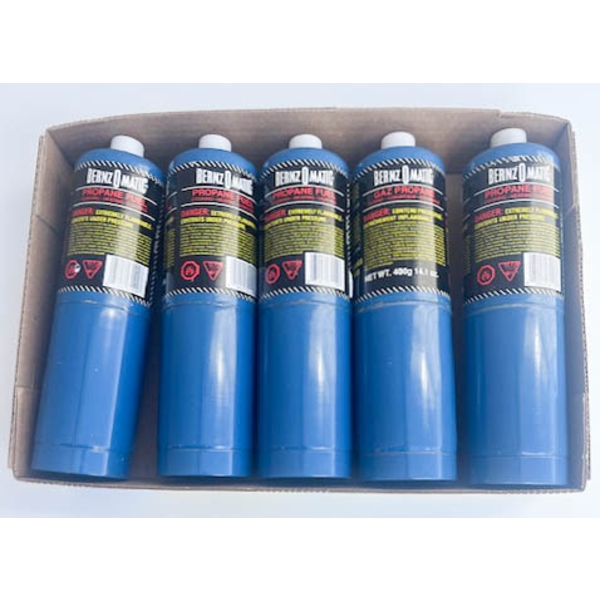 5 X 400G BERNZO-MATIC PROPANE BOTTLES